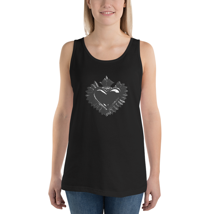 Tank-Top Damen - Darker Hearts, Black Heart, Black on Black