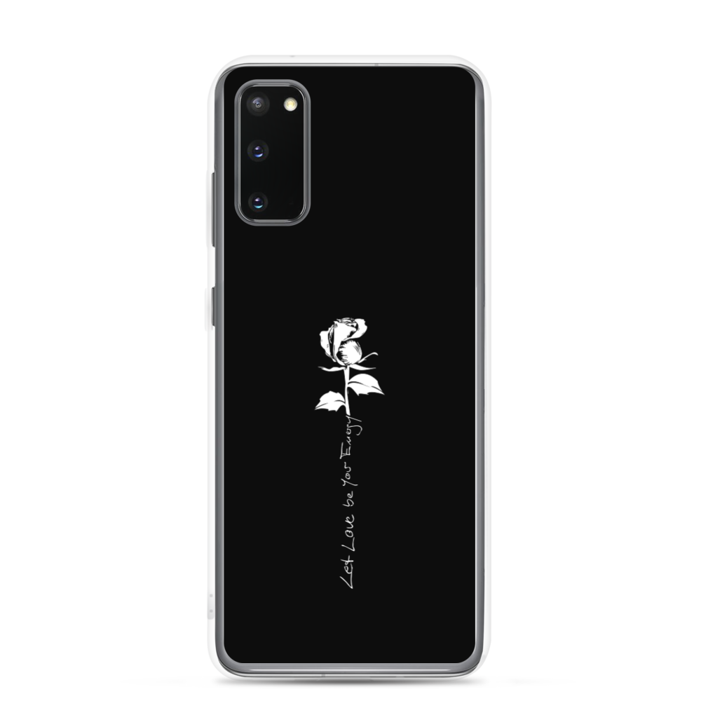 Samsung telefon cover - Let Love Be Your Energy, hvid rose