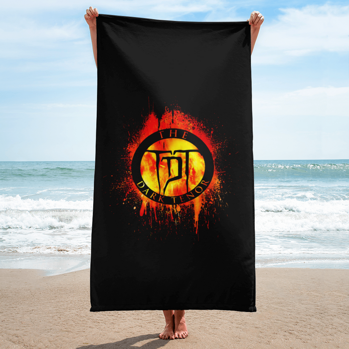 Large Beach Towel - Lava Crest, Volcanoes