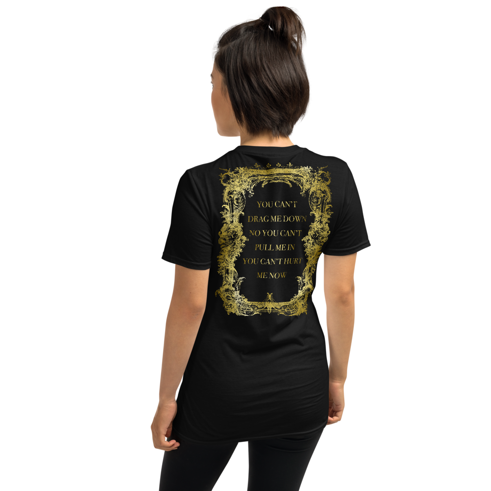 T-shirt tekster Dame - You Can't Hurt Me Now - Written in the Scars, sort