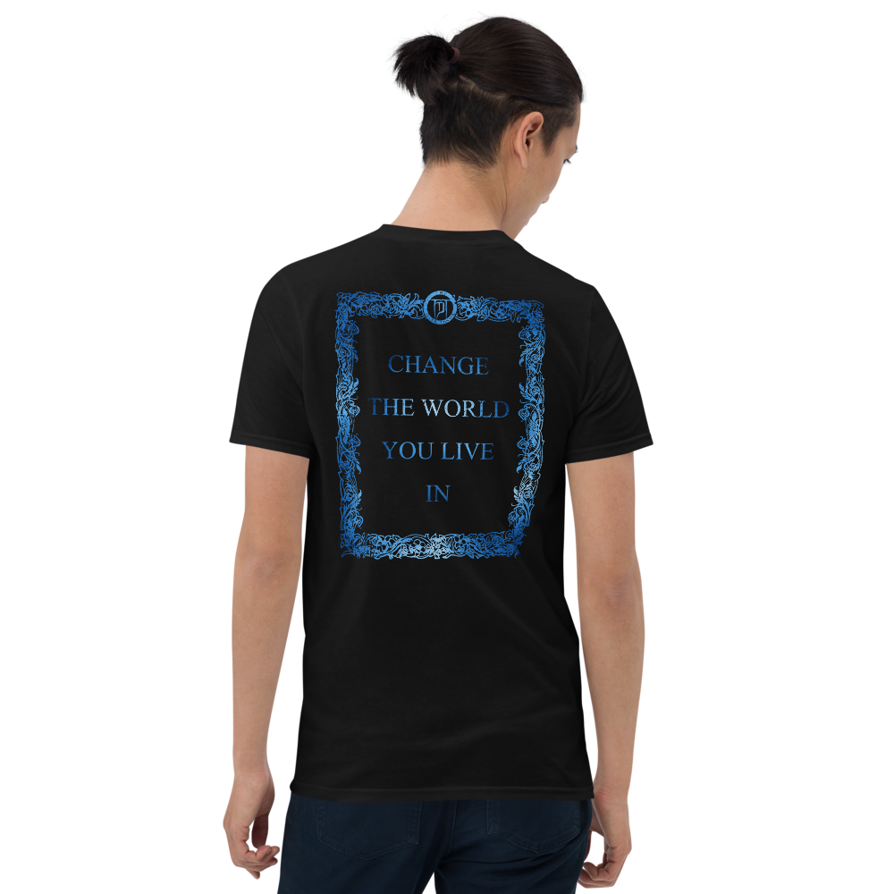 T-SHIRT LYRICS HERREN - CHANGE THE WORLD YOU LIVE IN - WHAT IF WE LOVE, SCHWARZ