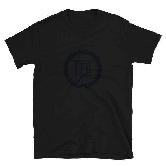 T-shirt herre - våbenskjold, sort på sort