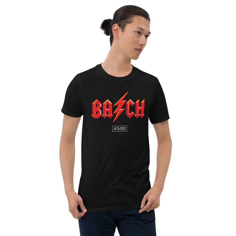 T-SHIRT HERREN - BACH LOGO, SCHWARZ