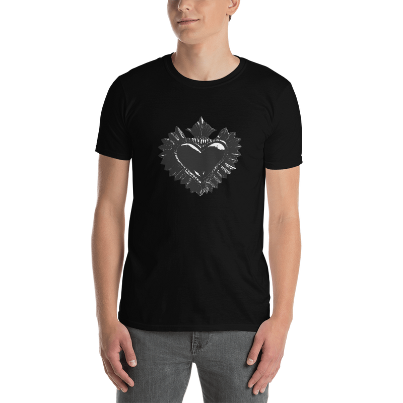 T-Shirt Herren - Darker Hearts, Black Heart, Black on Black
