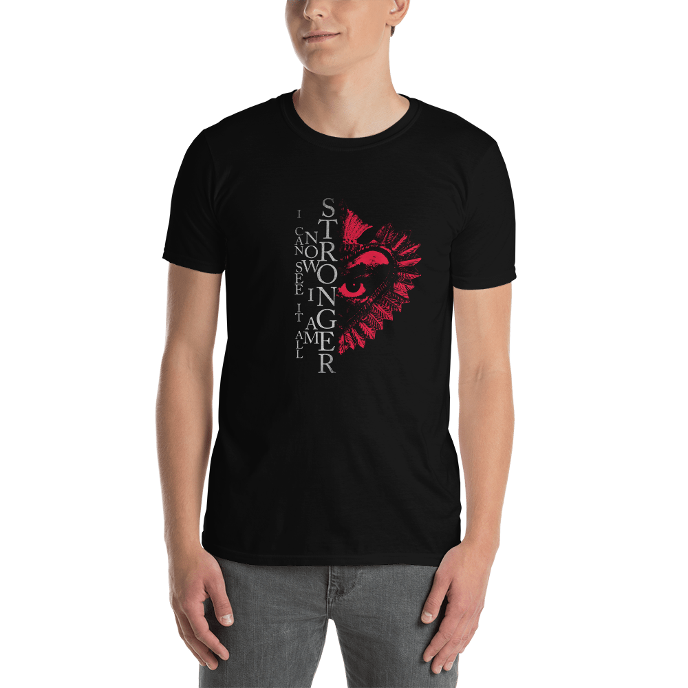 T-shirt mænd - Now I Am Stronger, Darker Hearts, sort