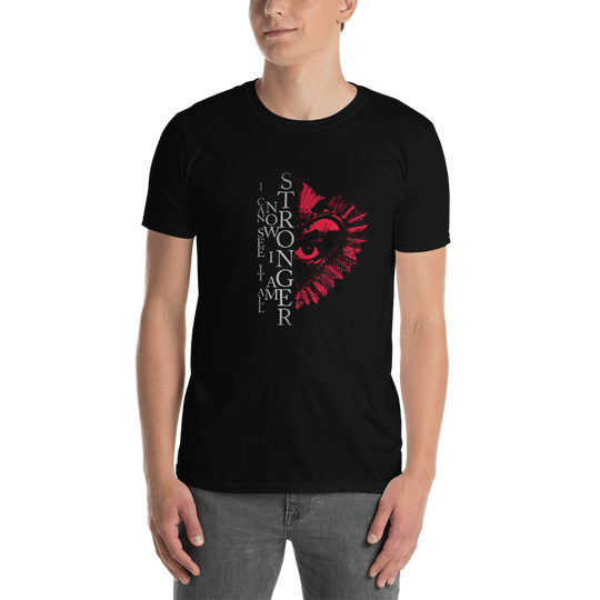 T-shirt men - Now I Am Stronger, Darker Hearts, black