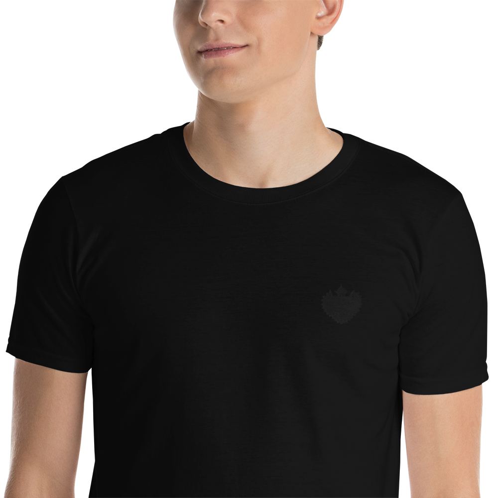 T-Shirt Men - Darker Hearts, Black Heart, embroidered