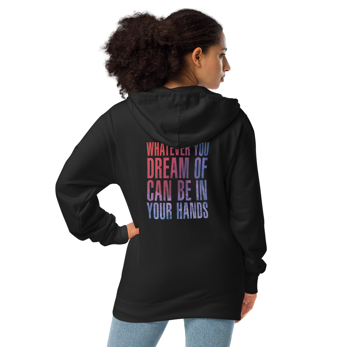 Zipper hoodie made of fleece for women - When you Roar, Lyrics