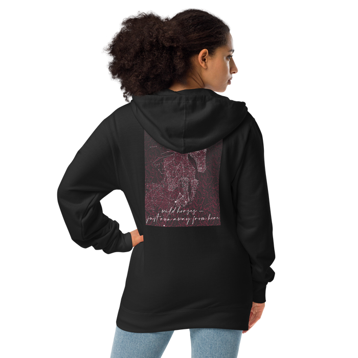 Zipper Hoodie aus Fleece Damen - Wild Horses