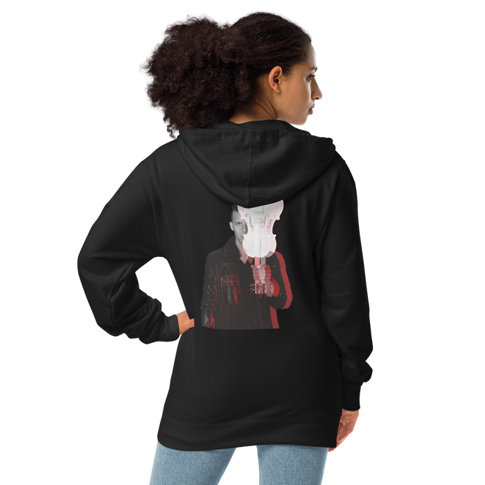 Hættetrøje med lynlås lavet af fleece dame - Violin 2, Shadow Rebel Red
