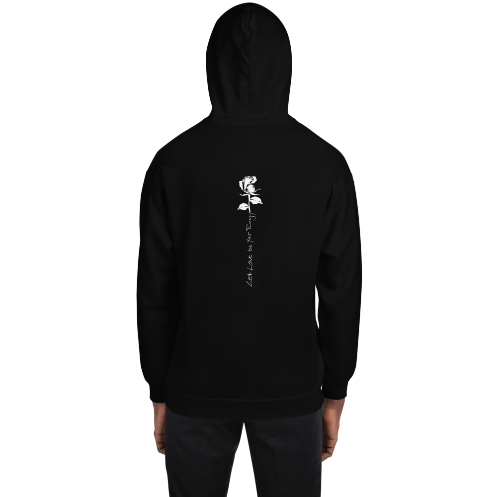 Hoodie Herren - Let Love Be Your Energy, weisse Rose