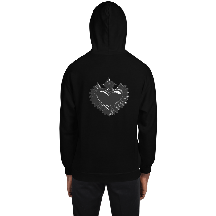 Hoodie Herren - Darker Hearts, Black Heart, Black on Black