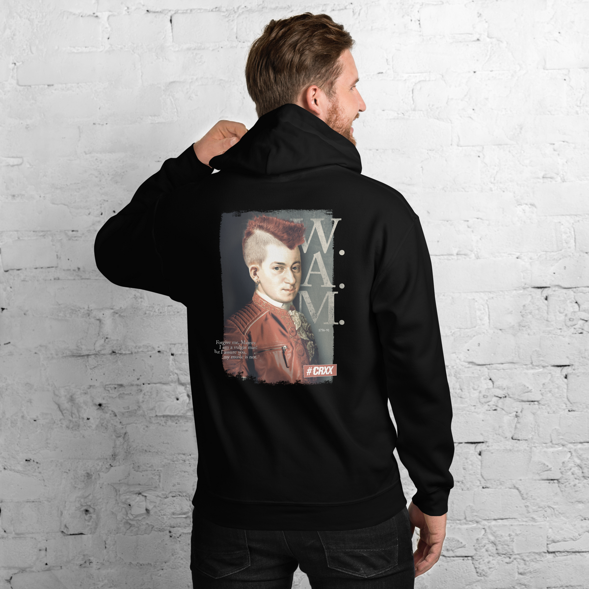 Hættetrøje til mænd - Mozart Punk Iroquois