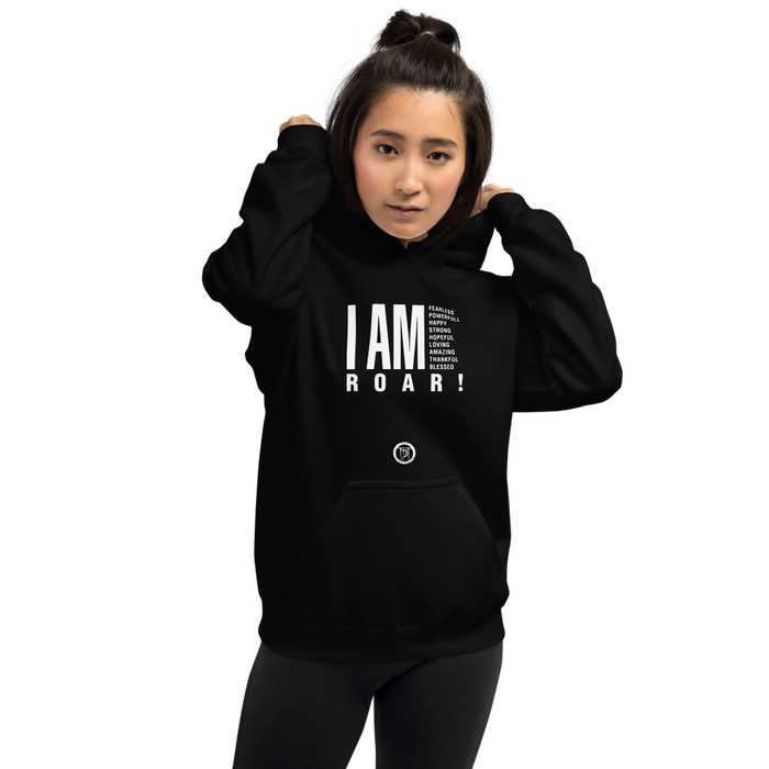 Hoodie Damen - I am (Roar 2.0), Weiss