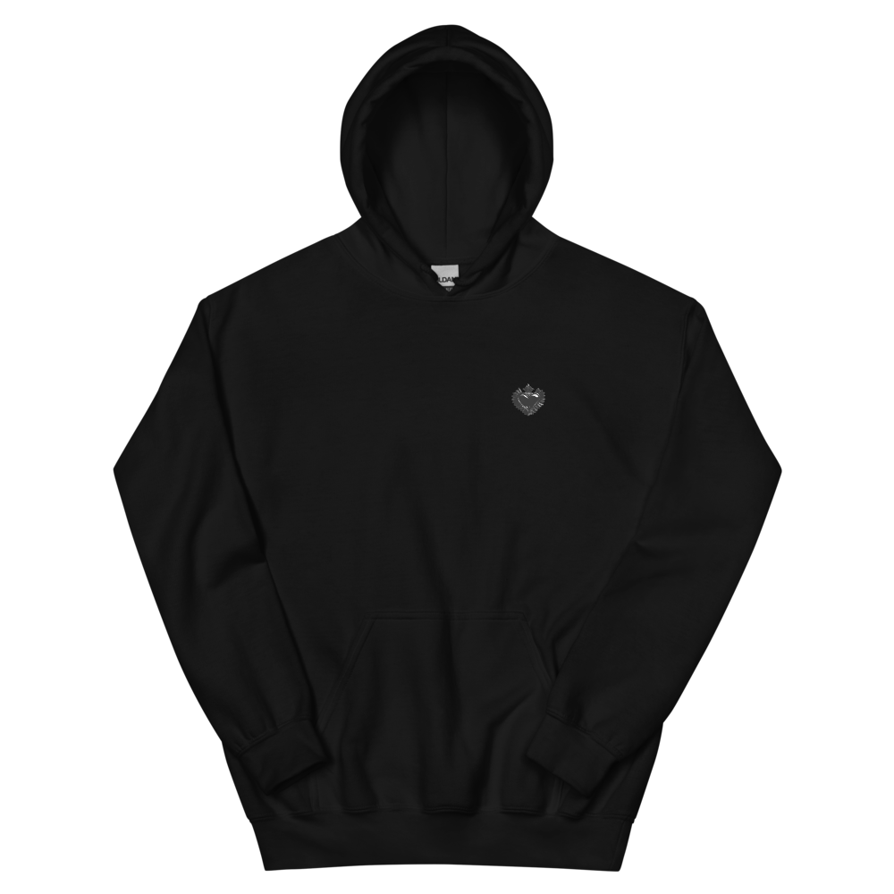 Hoodie Herren Darker Hearts Black Heart Black on Black The Dark Tenor