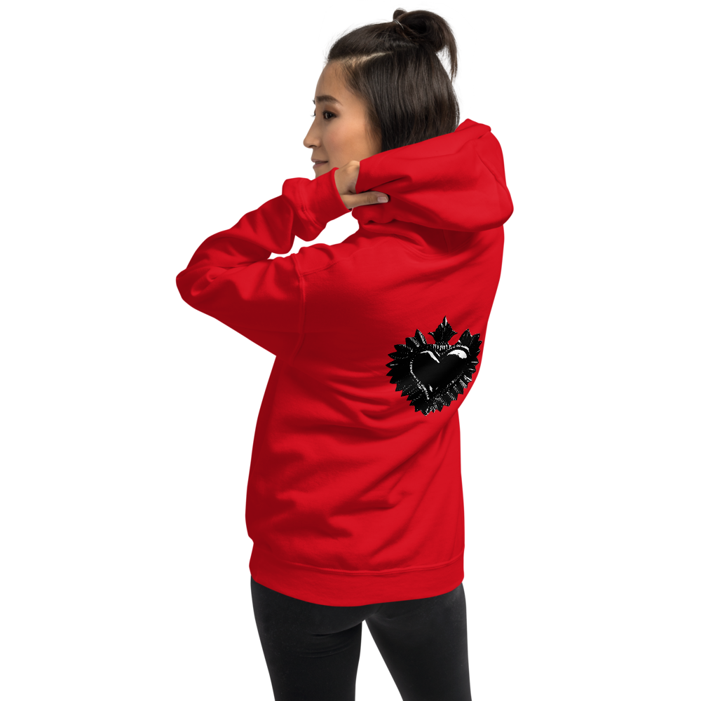 Hoodie Damen - Darker Hearts, Black Heart