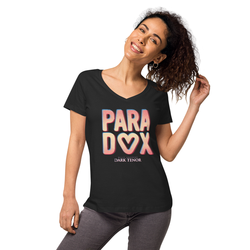 T-Shirt mit V-Ausschnitt Damen - Pardox Single Cover