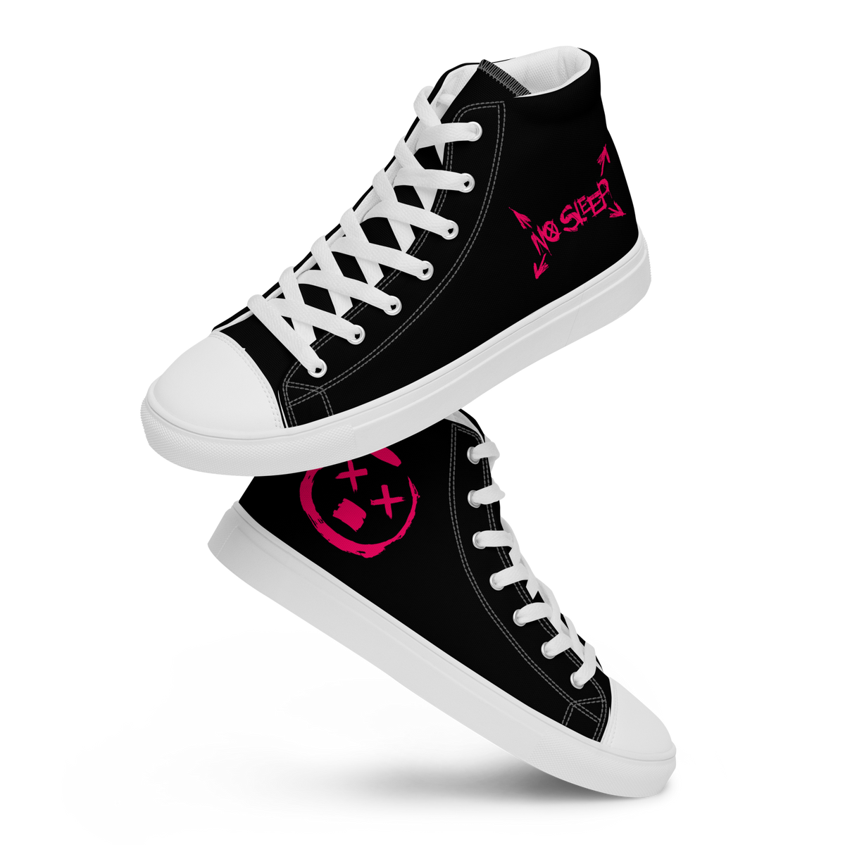 High-Top Schuhe Unisex - No Sleep (Nessun Dorma), Black Pink