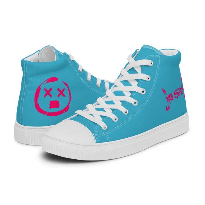 High-top sko unisex - No Sleep (Nessun Dorma), blå himmel pink