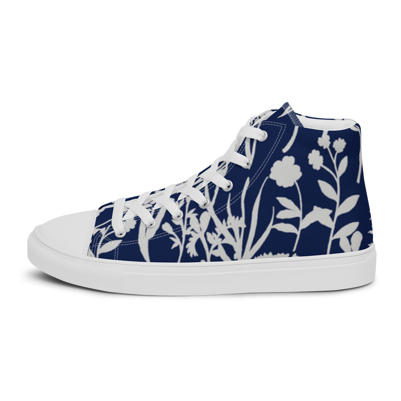 High-Top Schuhe Damen - Blaue Blume