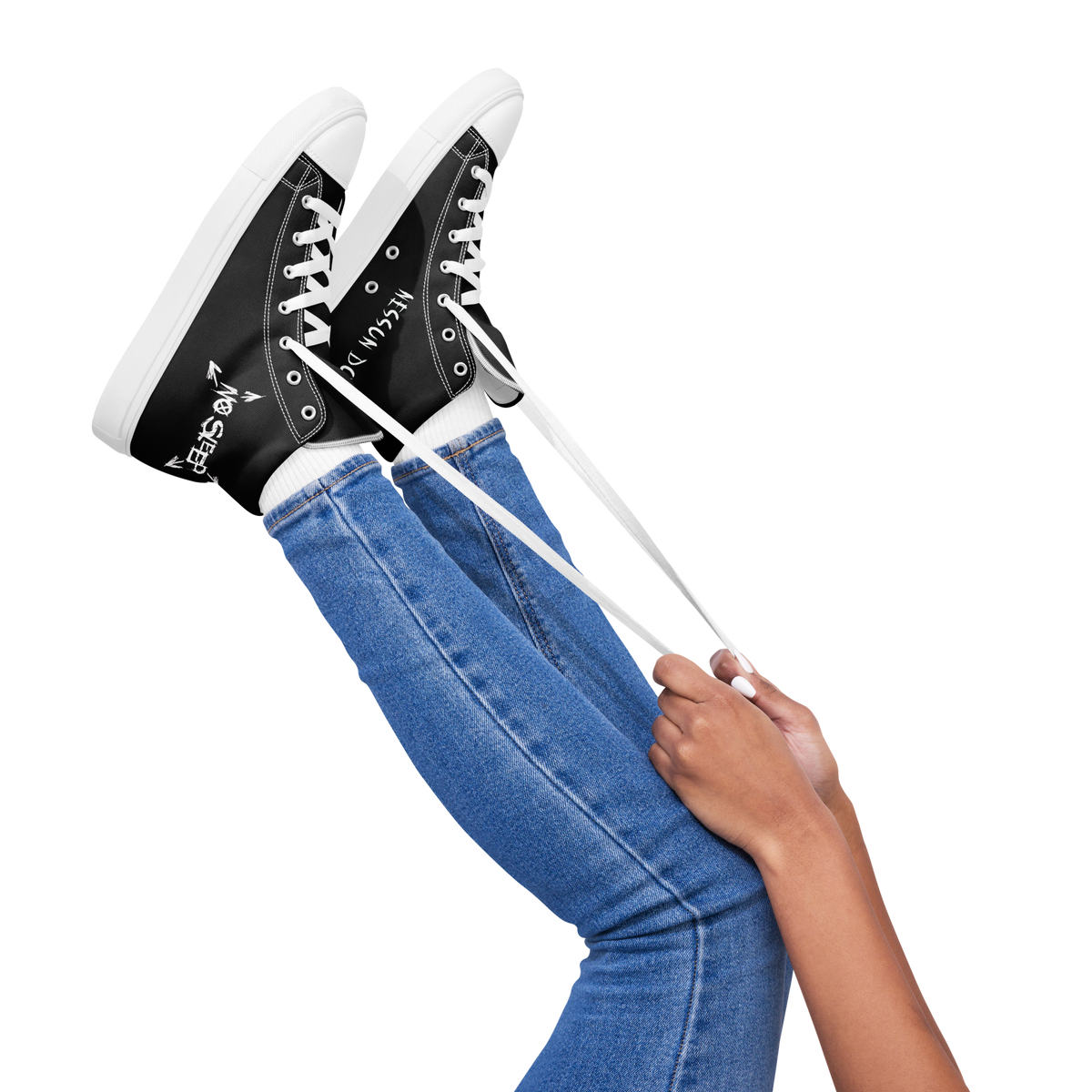 High-top shoes unisex - No Sleep (Nessun Dorma), black white